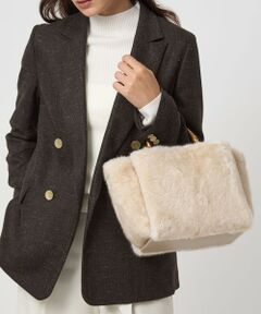 green label relaxing / グリーンレーベル リラクシング ショルダーバッグ | 2WAY バンブーハンドル フェイクファー トートバッグ