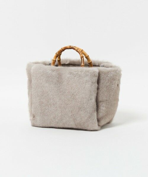 green label relaxing / グリーンレーベル リラクシング ショルダーバッグ | 2WAY バンブーハンドル フェイクファー トートバッグ | 詳細4