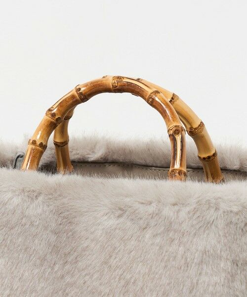 green label relaxing / グリーンレーベル リラクシング ショルダーバッグ | 2WAY バンブーハンドル フェイクファー トートバッグ | 詳細5