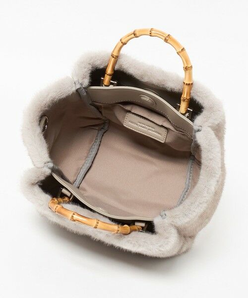 green label relaxing / グリーンレーベル リラクシング ショルダーバッグ | 2WAY バンブーハンドル フェイクファー トートバッグ | 詳細6