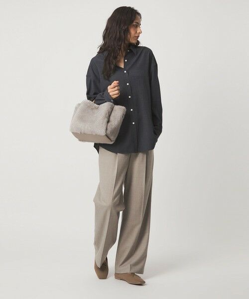 green label relaxing / グリーンレーベル リラクシング ショルダーバッグ | 2WAY バンブーハンドル フェイクファー トートバッグ | 詳細2