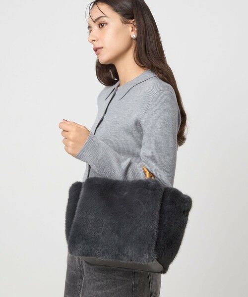 green label relaxing / グリーンレーベル リラクシング ショルダーバッグ | 2WAY バンブーハンドル フェイクファー トートバッグ | 詳細8