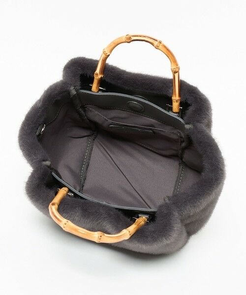 green label relaxing / グリーンレーベル リラクシング ショルダーバッグ | 2WAY バンブーハンドル フェイクファー トートバッグ | 詳細13