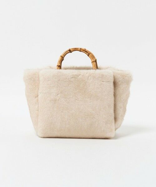 green label relaxing / グリーンレーベル リラクシング ショルダーバッグ | 2WAY バンブーハンドル フェイクファー トートバッグ | 詳細16