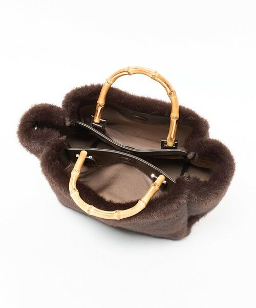 green label relaxing / グリーンレーベル リラクシング ショルダーバッグ | 2WAY バンブーハンドル フェイクファー トートバッグ | 詳細27