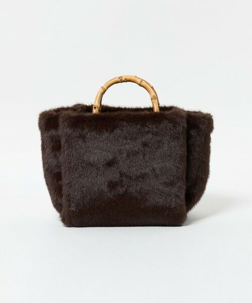 green label relaxing / グリーンレーベル リラクシング ショルダーバッグ | 2WAY バンブーハンドル フェイクファー トートバッグ | 詳細19