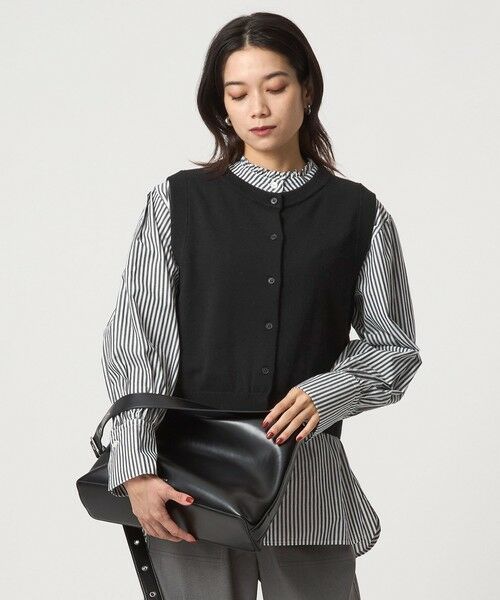 green label relaxing / グリーンレーベル リラクシング シャツ・ブラウス | ニットベスト×フリルネック ブラウス | 詳細1