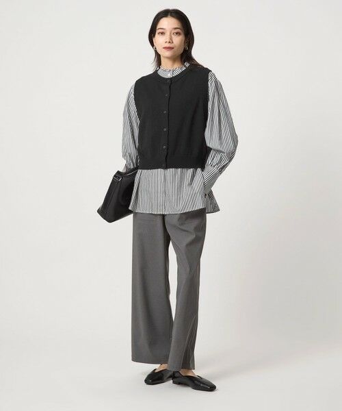 green label relaxing / グリーンレーベル リラクシング シャツ・ブラウス | ニットベスト×フリルネック ブラウス | 詳細3