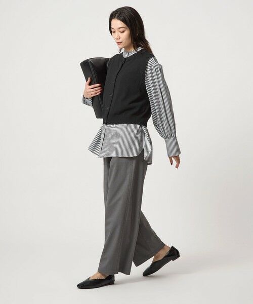 green label relaxing / グリーンレーベル リラクシング シャツ・ブラウス | ニットベスト×フリルネック ブラウス | 詳細4