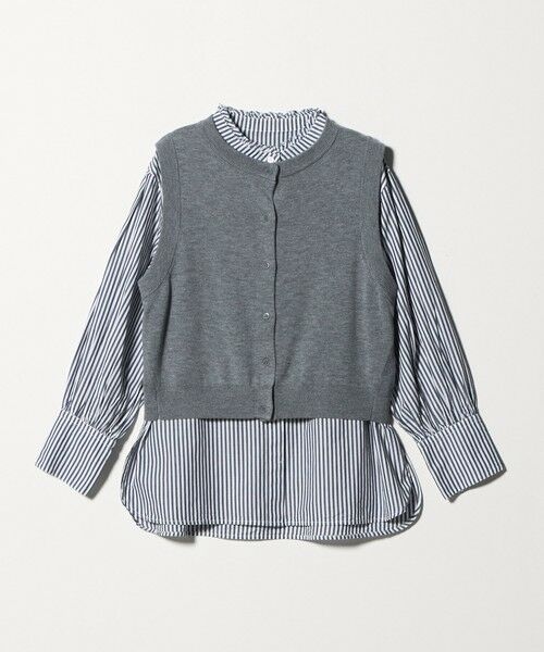 green label relaxing / グリーンレーベル リラクシング シャツ・ブラウス | ニットベスト×フリルネック ブラウス | 詳細17