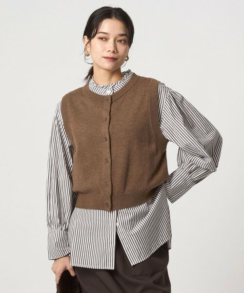 green label relaxing / グリーンレーベル リラクシング シャツ・ブラウス | ニットベスト×フリルネック ブラウス | 詳細26