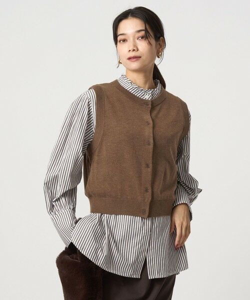 green label relaxing / グリーンレーベル リラクシング シャツ・ブラウス | ニットベスト×フリルネック ブラウス | 詳細27