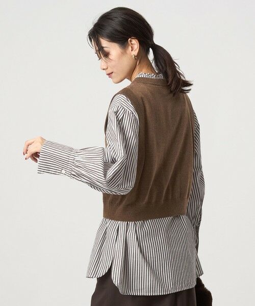 green label relaxing / グリーンレーベル リラクシング シャツ・ブラウス | ニットベスト×フリルネック ブラウス | 詳細28