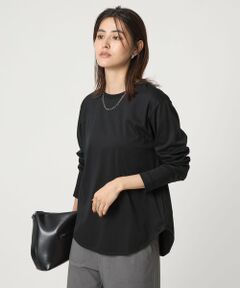 green label relaxing / グリーンレーベル リラクシング カットソー | ラウンドヘム スムース ロングスリーブ プルオーバー