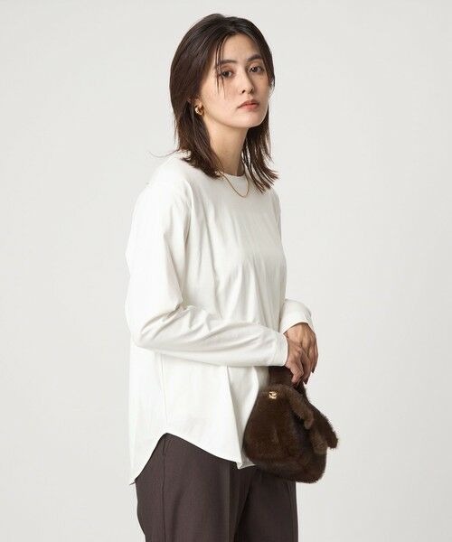 green label relaxing / グリーンレーベル リラクシング カットソー | ラウンドヘム スムース ロングスリーブ プルオーバー | 詳細1