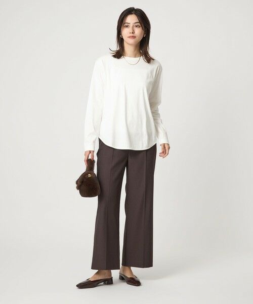 green label relaxing / グリーンレーベル リラクシング カットソー | ラウンドヘム スムース ロングスリーブ プルオーバー | 詳細2