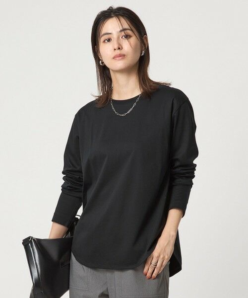 green label relaxing / グリーンレーベル リラクシング カットソー | ラウンドヘム スムース ロングスリーブ プルオーバー | 詳細6