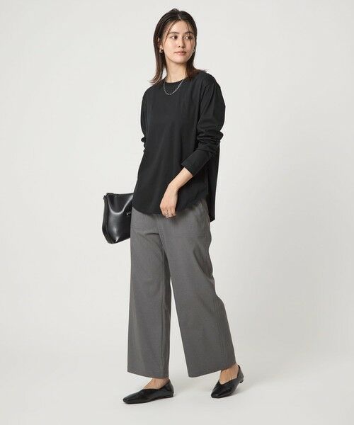 green label relaxing / グリーンレーベル リラクシング カットソー | ラウンドヘム スムース ロングスリーブ プルオーバー | 詳細8