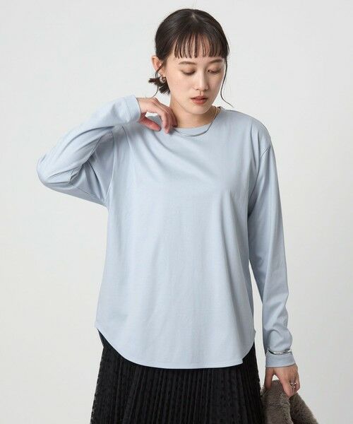 green label relaxing / グリーンレーベル リラクシング カットソー | ラウンドヘム スムース ロングスリーブ プルオーバー | 詳細9