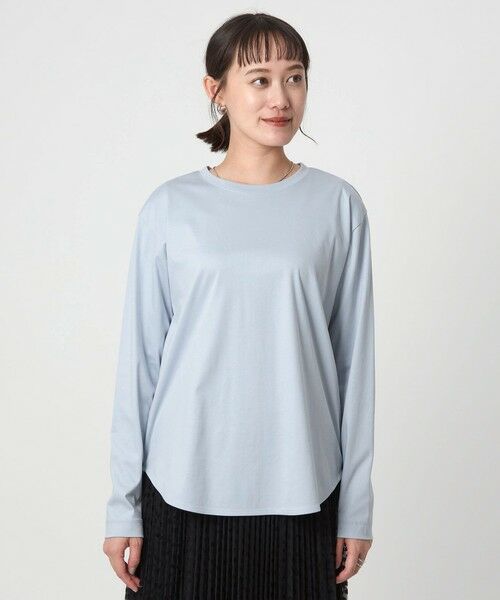 green label relaxing / グリーンレーベル リラクシング カットソー | ラウンドヘム スムース ロングスリーブ プルオーバー | 詳細14