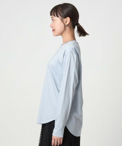 green label relaxing / グリーンレーベル リラクシング カットソー | ラウンドヘム スムース ロングスリーブ プルオーバー | 詳細15