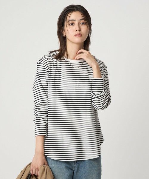 green label relaxing / グリーンレーベル リラクシング カットソー | ラウンドヘム スムース ロングスリーブ プルオーバー | 詳細23