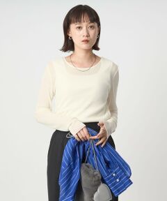 green label relaxing / グリーンレーベル リラクシング カットソー | テレコ クルーネック プルオーバー