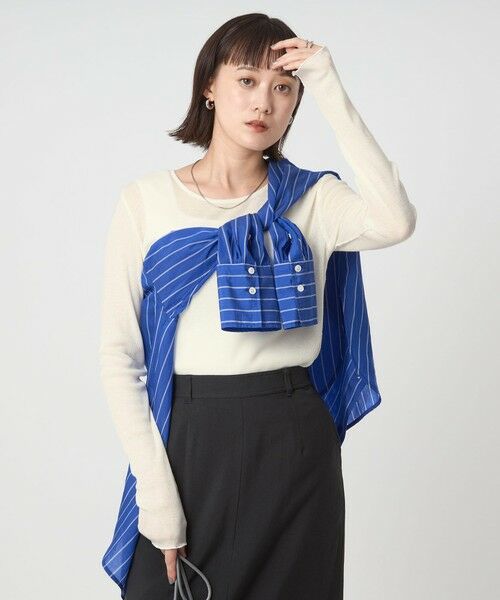 green label relaxing / グリーンレーベル リラクシング カットソー | テレコ クルーネック プルオーバー | 詳細1