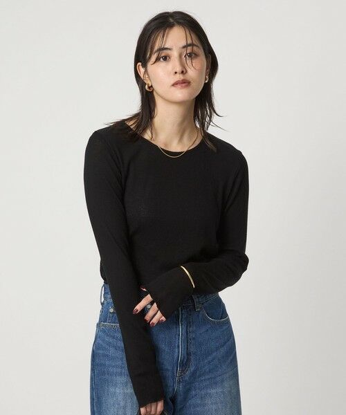 green label relaxing / グリーンレーベル リラクシング カットソー | テレコ クルーネック プルオーバー | 詳細4