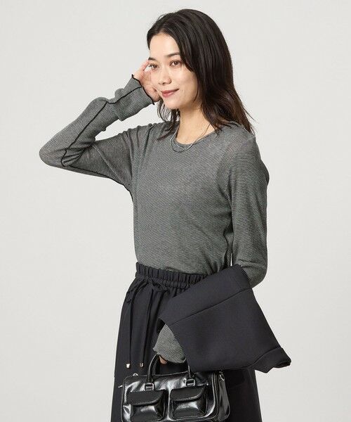 green label relaxing / グリーンレーベル リラクシング カットソー | テレコ クルーネック プルオーバー | 詳細26