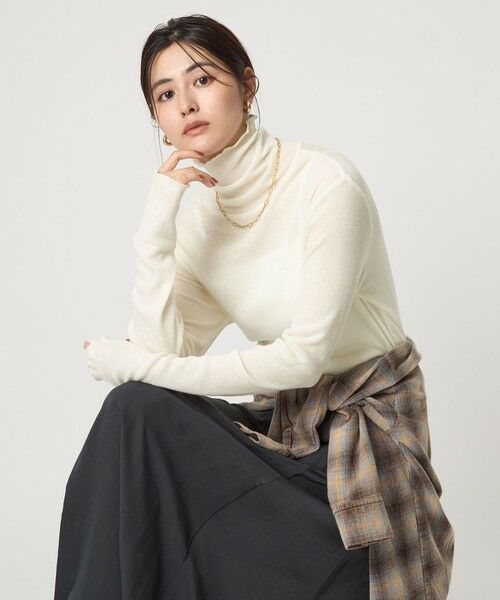 green label relaxing / グリーンレーベル リラクシング カットソー | テレコ タートルネック プルオーバー | 詳細1