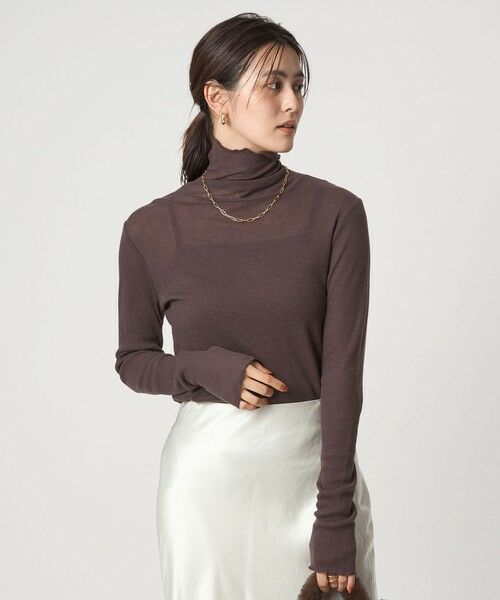 green label relaxing / グリーンレーベル リラクシング カットソー | テレコ タートルネック プルオーバー | 詳細13