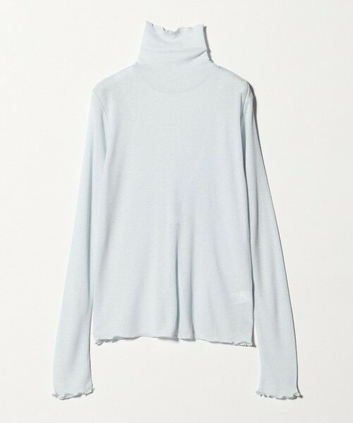 green label relaxing / グリーンレーベル リラクシング カットソー | テレコ タートルネック プルオーバー(LT.BLUE)
