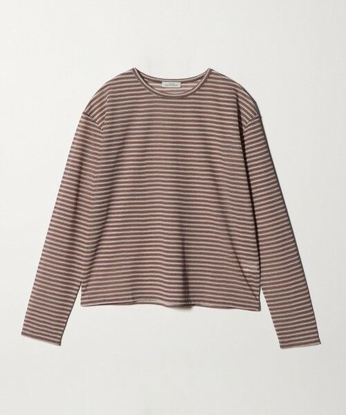 green label relaxing / グリーンレーベル リラクシング カットソー | シアー マルチボーダー ロングスリーブ Tシャツ | 詳細4