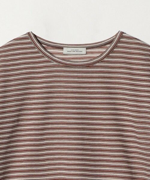 green label relaxing / グリーンレーベル リラクシング カットソー | シアー マルチボーダー ロングスリーブ Tシャツ | 詳細6