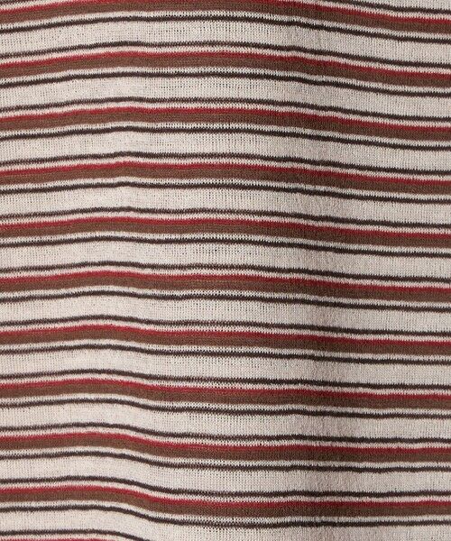 green label relaxing / グリーンレーベル リラクシング カットソー | シアー マルチボーダー ロングスリーブ Tシャツ | 詳細8