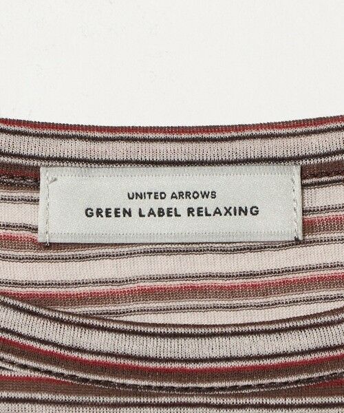 green label relaxing / グリーンレーベル リラクシング カットソー | シアー マルチボーダー ロングスリーブ Tシャツ | 詳細9
