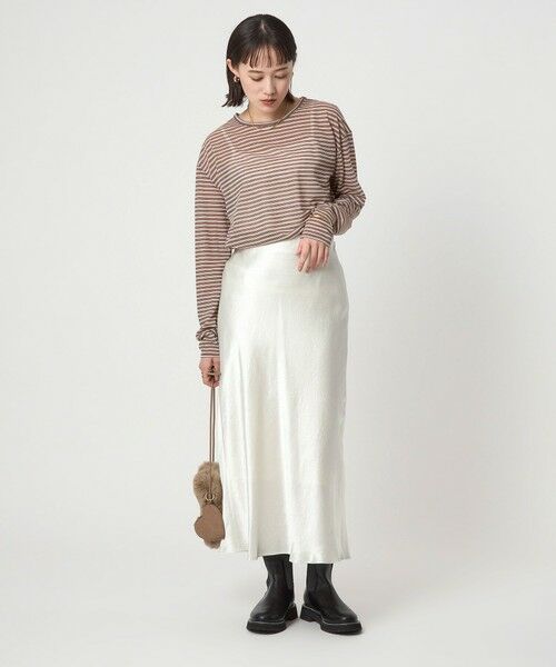 green label relaxing / グリーンレーベル リラクシング カットソー | シアー マルチボーダー ロングスリーブ Tシャツ | 詳細2