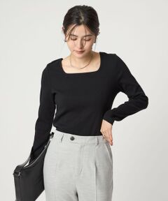 green label relaxing / グリーンレーベル リラクシング カットソー | デコルテ フライス ロングスリーブ プルオーバー