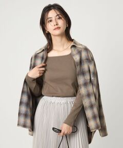 green label relaxing / グリーンレーベル リラクシング カットソー | デコルテ フライス ロングスリーブ プルオーバー