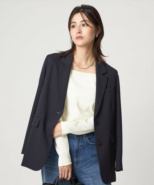 green label relaxing / グリーンレーベル リラクシング カットソー | デコルテ フライス ロングスリーブ プルオーバー | 詳細1