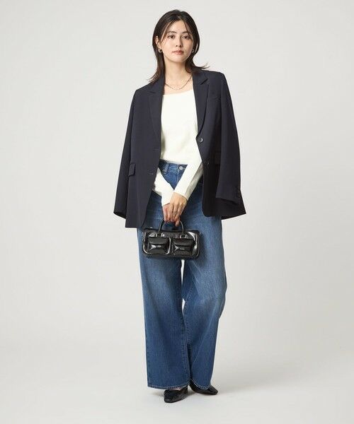 green label relaxing / グリーンレーベル リラクシング カットソー | デコルテ フライス ロングスリーブ プルオーバー | 詳細2