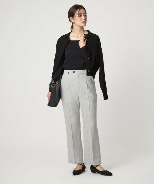 green label relaxing / グリーンレーベル リラクシング カットソー | デコルテ フライス ロングスリーブ プルオーバー | 詳細10