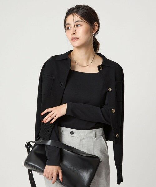 green label relaxing / グリーンレーベル リラクシング カットソー | デコルテ フライス ロングスリーブ プルオーバー | 詳細11