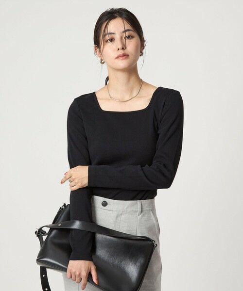 green label relaxing / グリーンレーベル リラクシング カットソー | デコルテ フライス ロングスリーブ プルオーバー | 詳細12