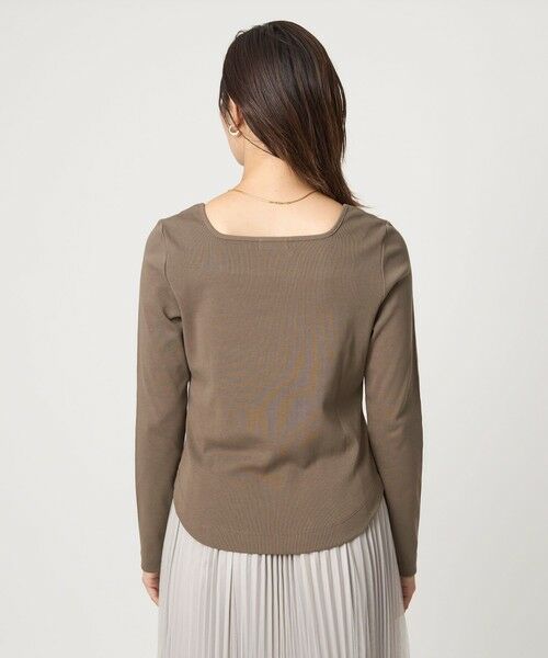 green label relaxing / グリーンレーベル リラクシング カットソー | デコルテ フライス ロングスリーブ プルオーバー | 詳細20