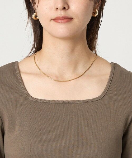 green label relaxing / グリーンレーベル リラクシング カットソー | デコルテ フライス ロングスリーブ プルオーバー | 詳細21