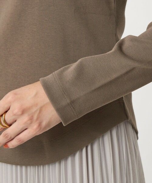 green label relaxing / グリーンレーベル リラクシング カットソー | デコルテ フライス ロングスリーブ プルオーバー | 詳細22