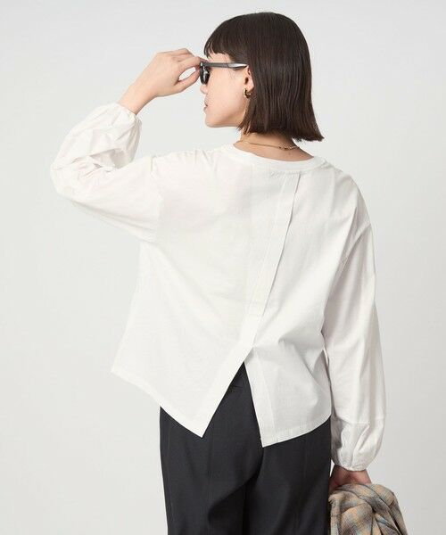 green label relaxing / グリーンレーベル リラクシング カットソー | パフギャザー ロングスリーブ プルオーバー カットソー | 詳細1