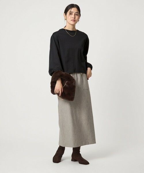 green label relaxing / グリーンレーベル リラクシング カットソー | パフギャザー ロングスリーブ プルオーバー カットソー | 詳細10